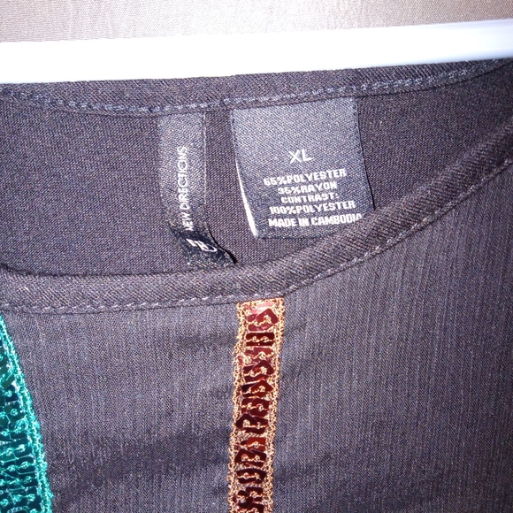 New Direction sequined striped top - Picture 2 of 3